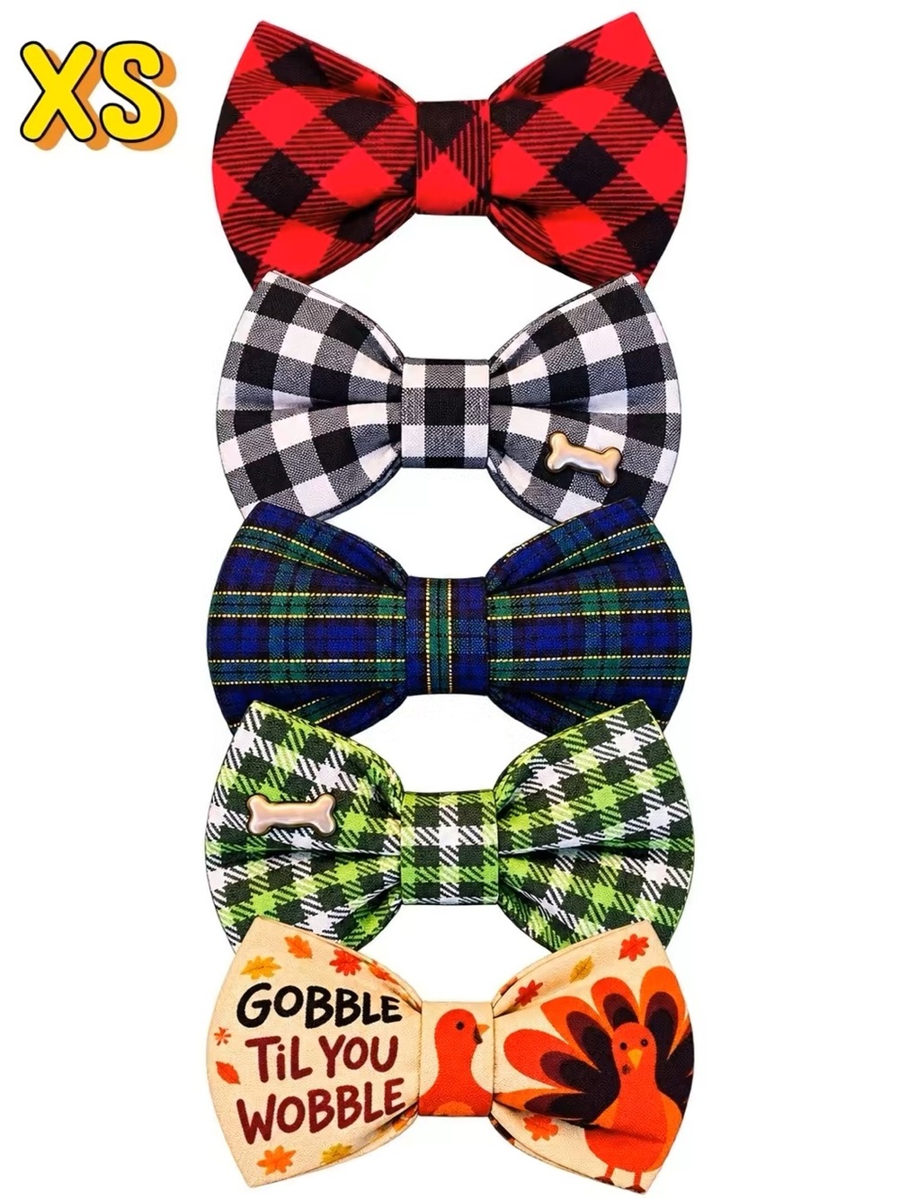 Brand new (no Tag) Dog Bow Tie - Sz XS (5) different pattern Choices